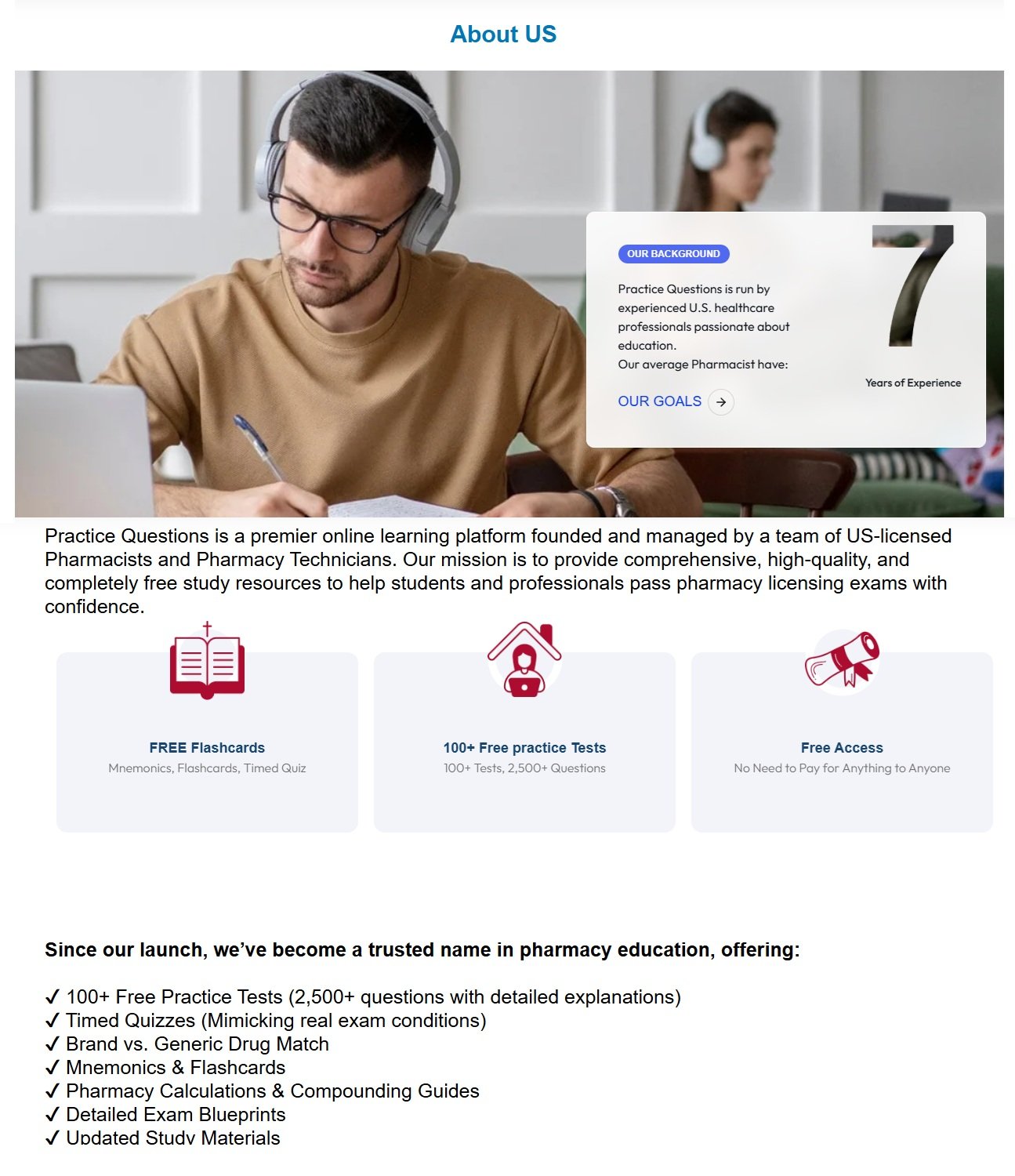 About US - Practice Questions